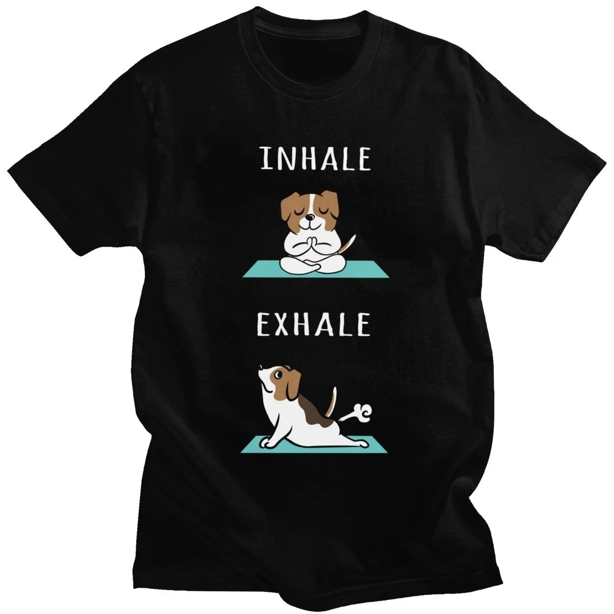 Women's Fun Detachable Jacket T-Shirt, Casual, Japanese, Dog, Fashion, Shirt, Yoga, Inhale, Exhale, Harajuku Style Gift Y2K Top