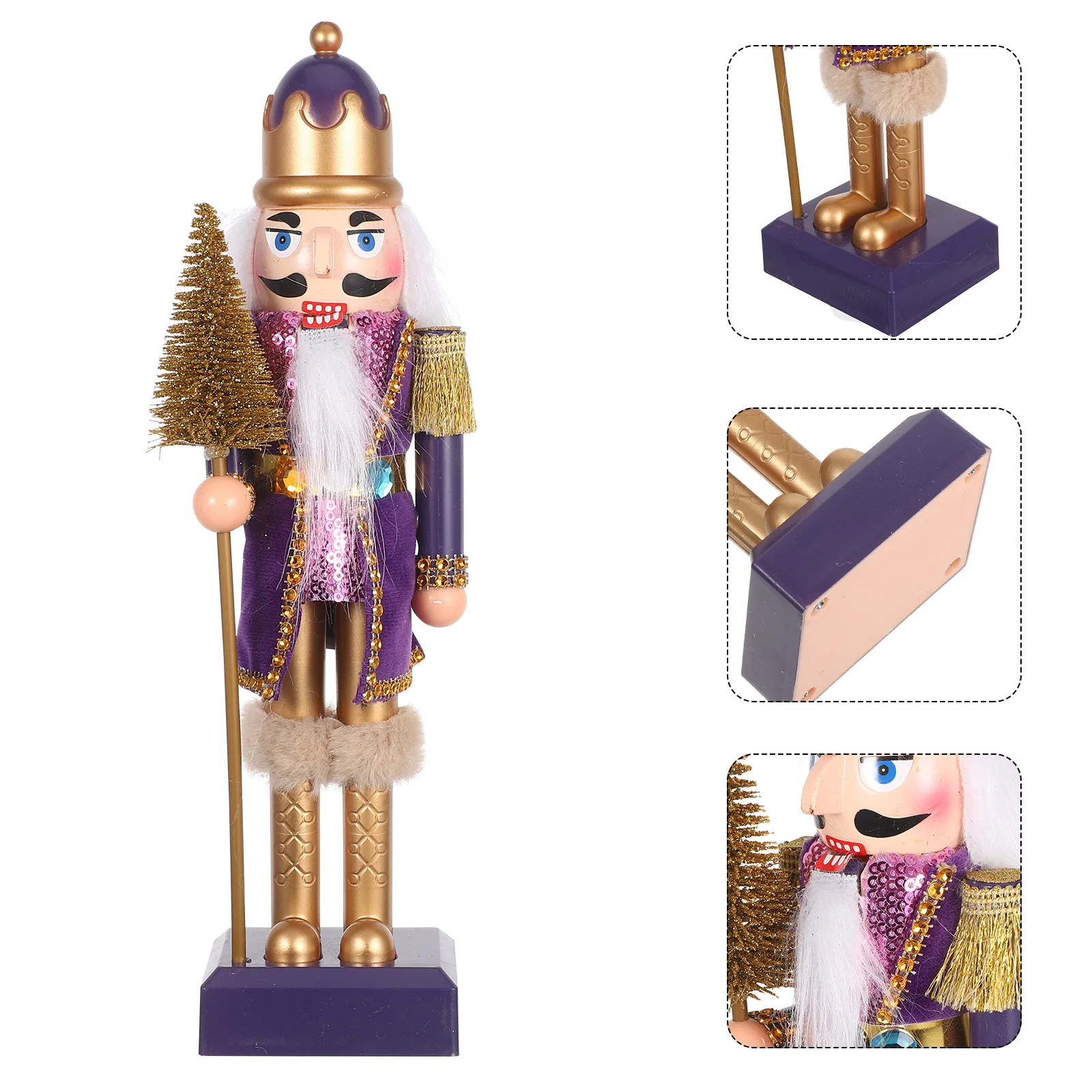 

11 Inch Christmas Nutcracker Lifelike Soldier Design Holiday Table Centerpiece Decorative For Xmas Home Office Desktop