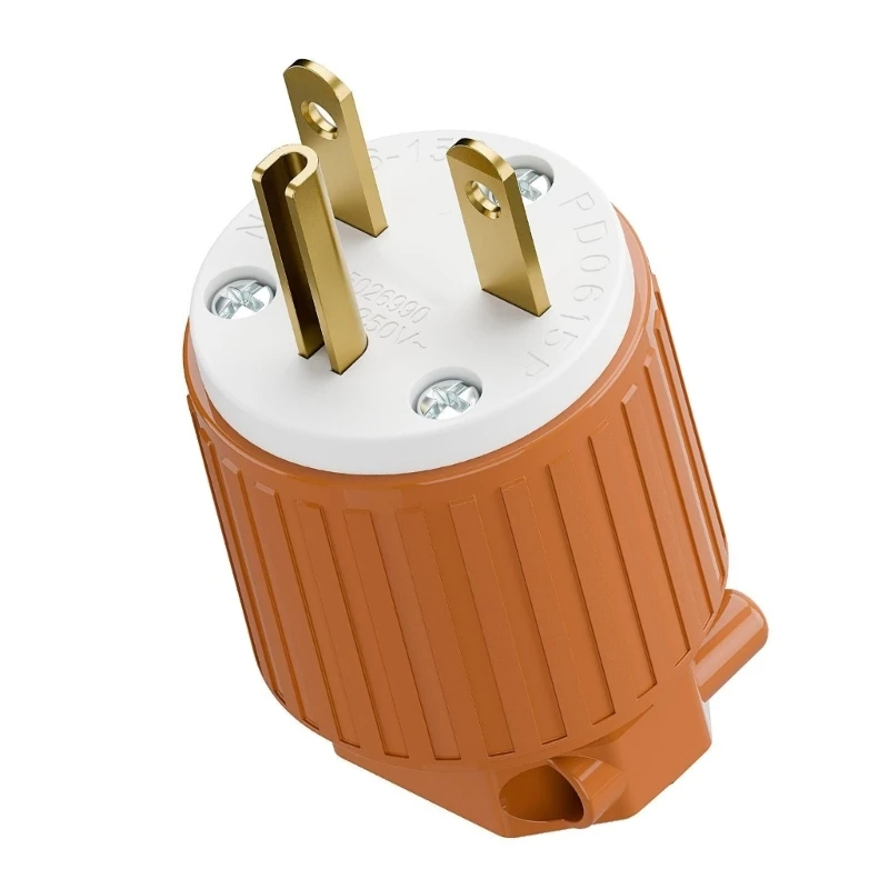 U55C NEMA 6 15P 250V 15A White Power Plug Industrial Connector Socket For High Current Applications