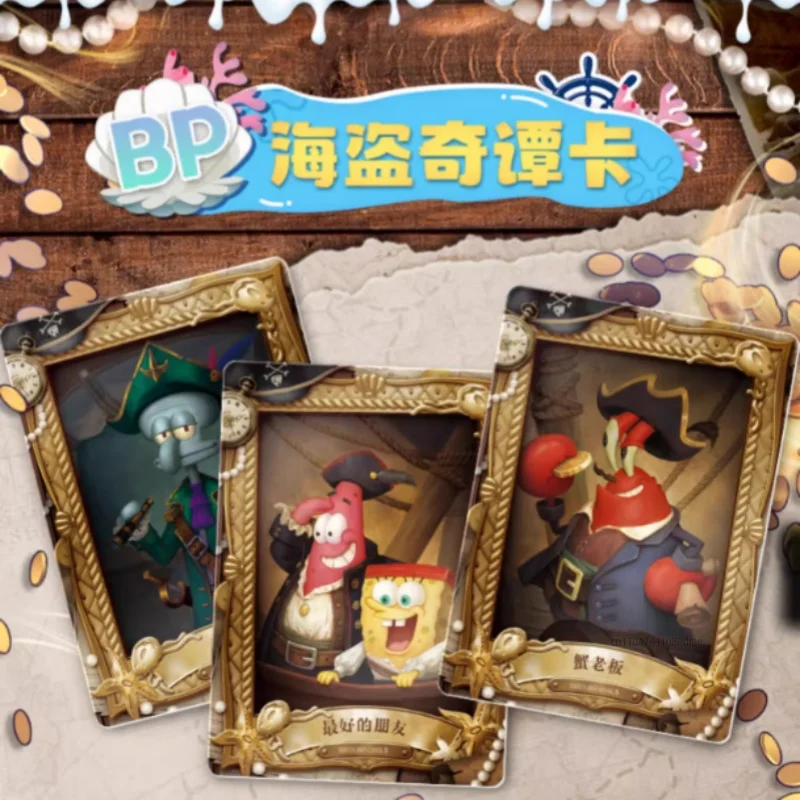 KAYOU Genuine SpongeBob SquarePants Card Collection Fun Time Edition Collectible Cards Anime Peripheral Children’s Holiday Gift