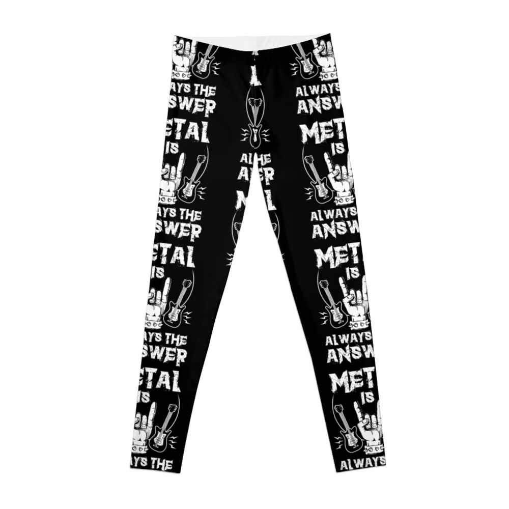 

Metal is always the answer for heavy music electric guitar Leggings Women's sports pants Sports pants for Womens Leggings