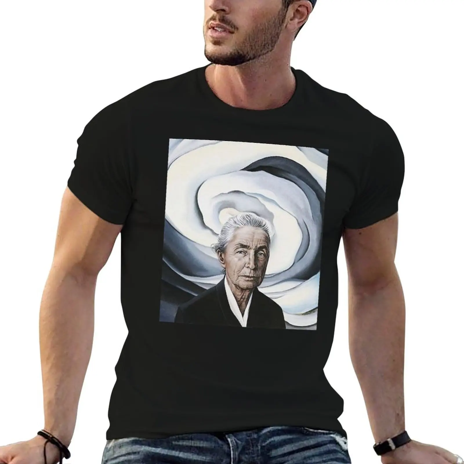 Georgia O'Keeffe Self Portrait T-Shirt Soft Cotton Print T-Shirt