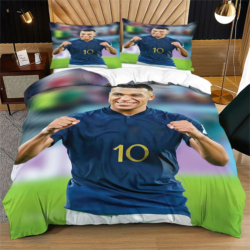 Soccer Player 10 Jersey Duvet Cover Set Digital Print Bedding Set Sports Home Decor For Teen Bedroom