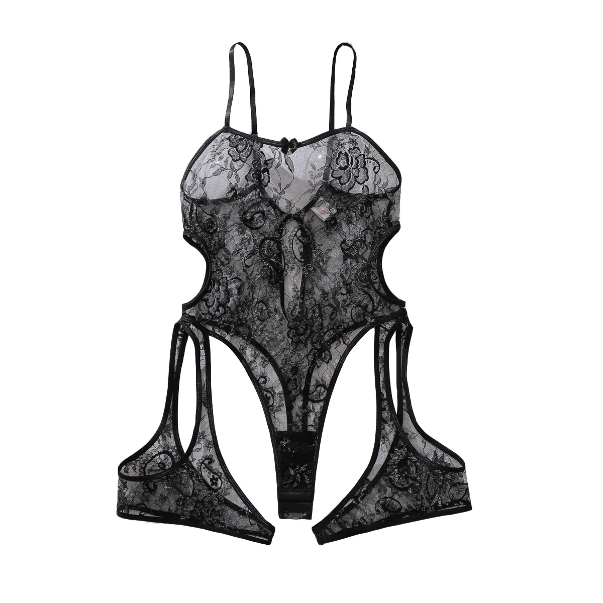 

Women's Lingerie Sets See Through Oriental Aesthetic Underwear Unusual Underwear Sexy Hollow Open Crotch Bodysuit Intimate