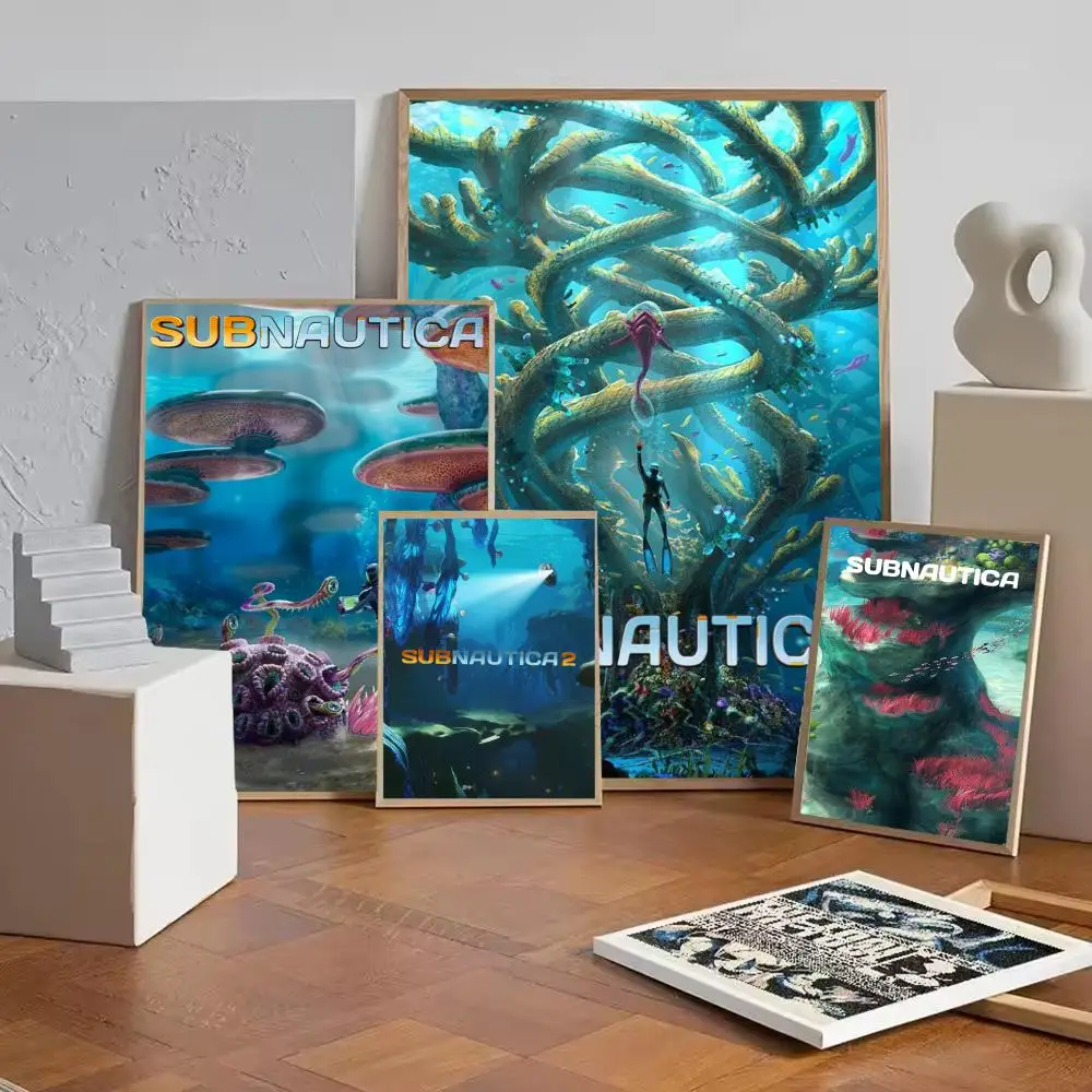 NEW Game S-Subnautica Poster Paper Print Home Living Room Bedroom Entrance Bar Cafe Art Painting Decoration
