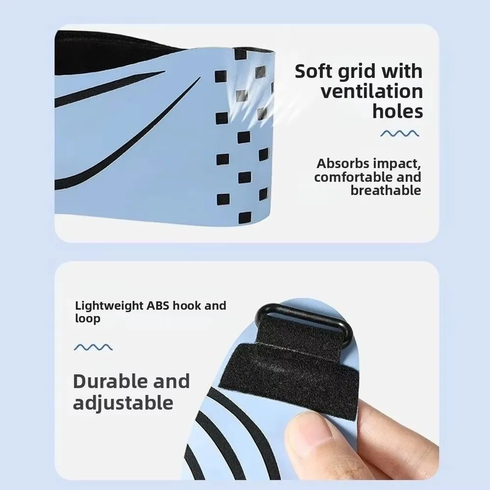 حزام الرضفة المريح القابل للتعديل ممتص للصدمات من الألياف اللدنة حزام واقي الرضفة من النايلون والسيليكون للجري #1