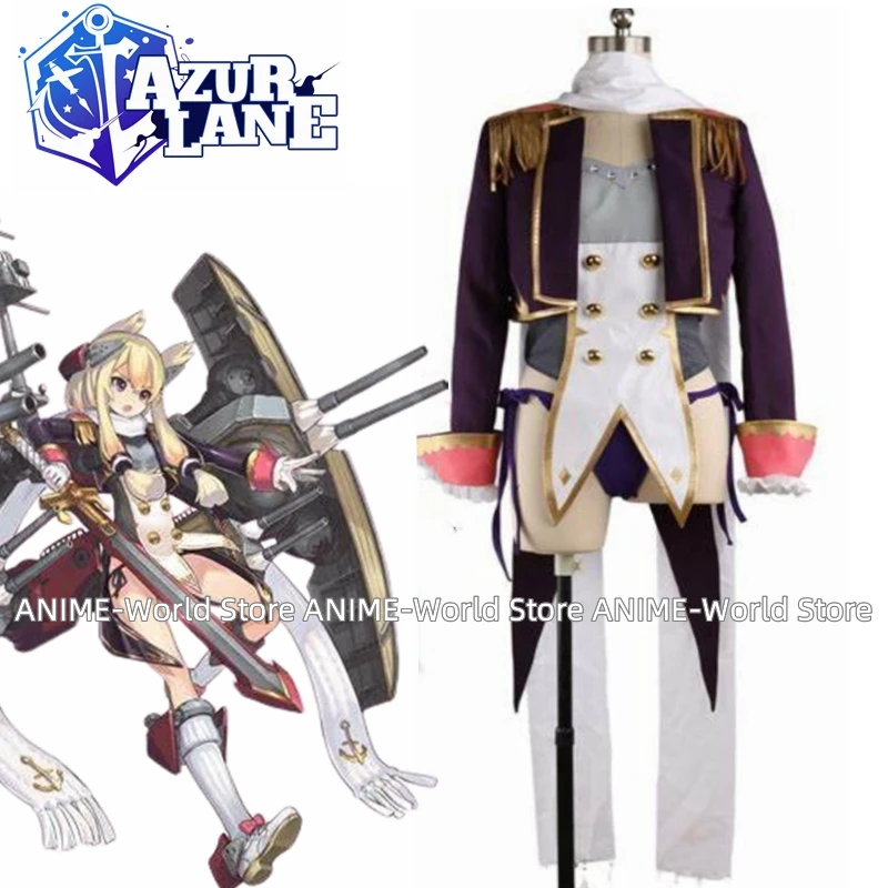 

《Custom size 》Anime Azur Lane Warspite Cosplay Costume Cutome-Made Any Size