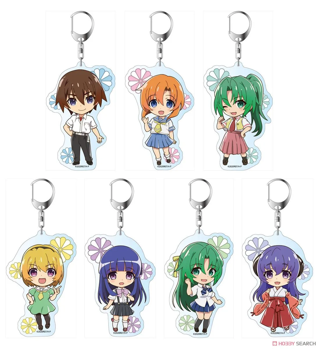 Fashion Anime Fans Gifts Higurashi When They Cry  HD Characters Acrylic Keychain Ryugu Rena Sonozaki Mion Desk Ornaments Series