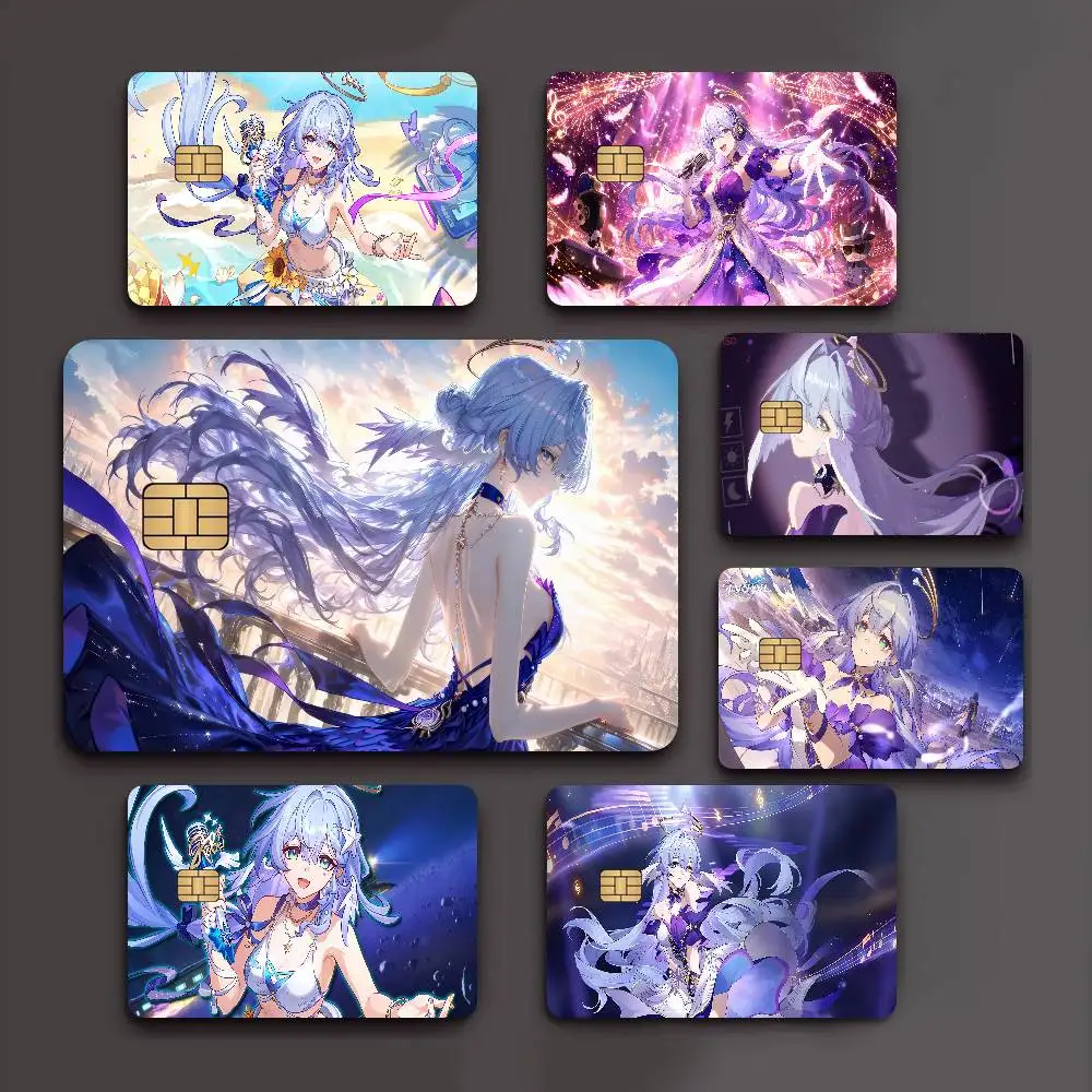 Game Honkai Star Rail ROBIN Anime Spend Or Save Funny Shell On Off Thin No Fade Sticker Skin Cover Film For Debit Credit Card