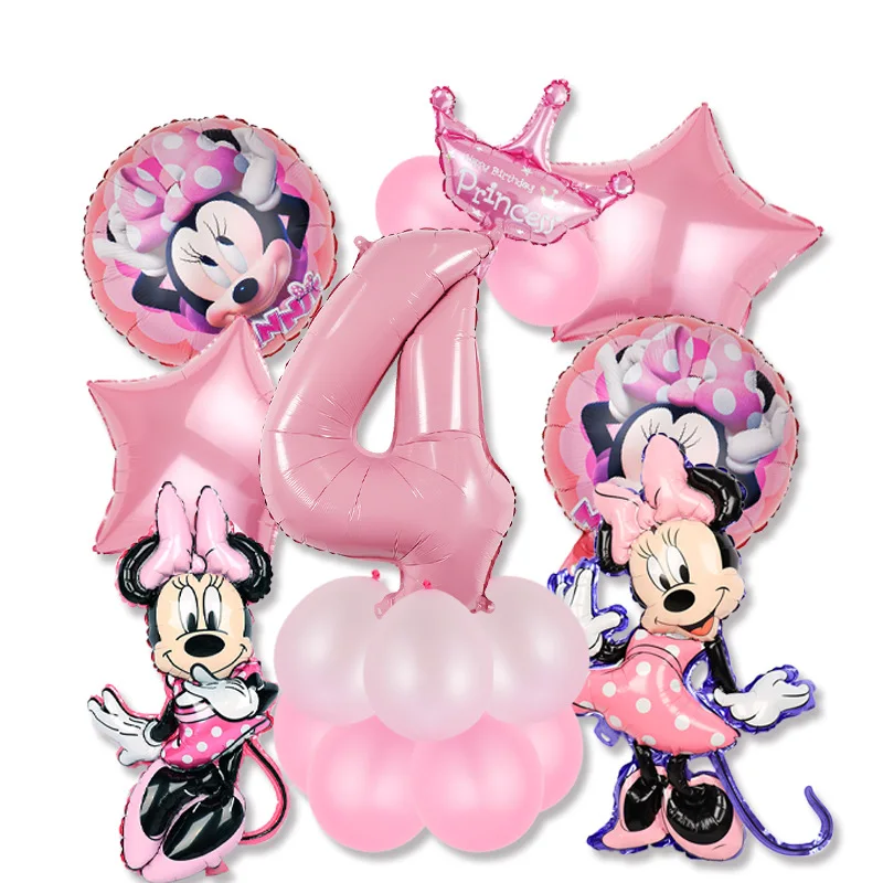 Disney Mickey Minnie Party Baby One Year Theme Birthday Toy Balloon Decoration Set