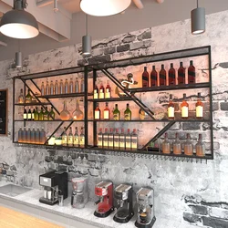 Estante de vino de avión Vertical para despensa, estante de exhibición de lujo Comercial Grande negro, estante de pared moderno Stojak Na Wino, productos para el hogar