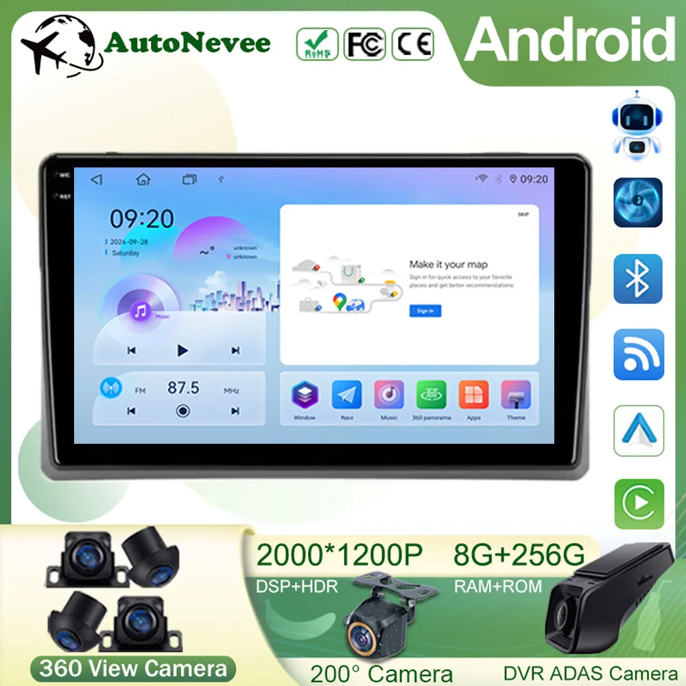 

﻿ Android 15 Car Radio For Toyota Land Cruiser 10 J100 100 1998 - 2007 Carplay Auto Multimedia Stereo Video Player 5G WIFI GPS