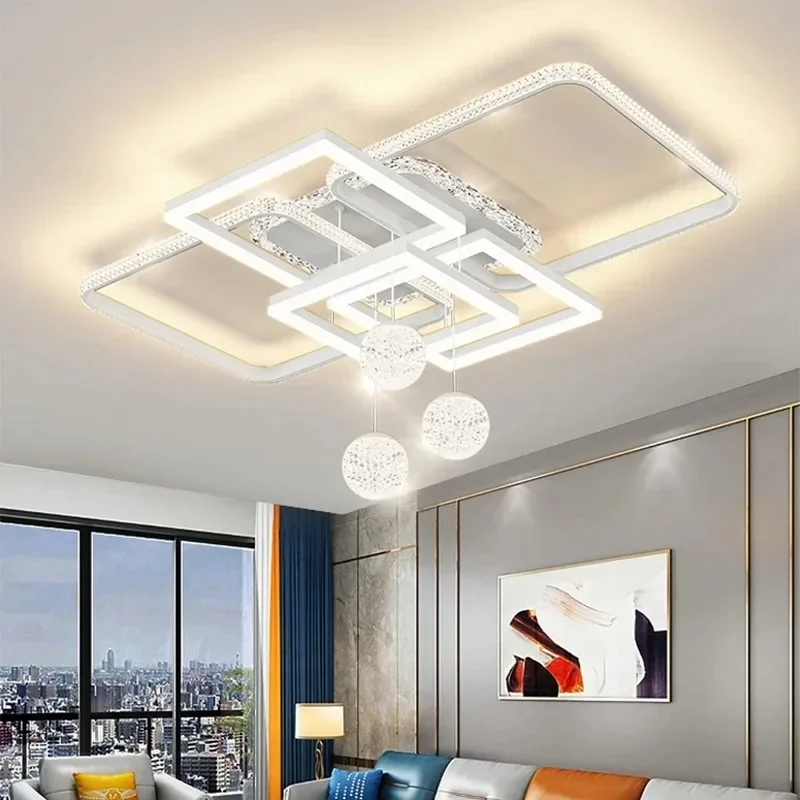 Living Room Ceiling Lamps Modern Intelligent LED Chandeliers For Resturant Kitchen Bedroom Lighting Home Decor Luster Luminaire