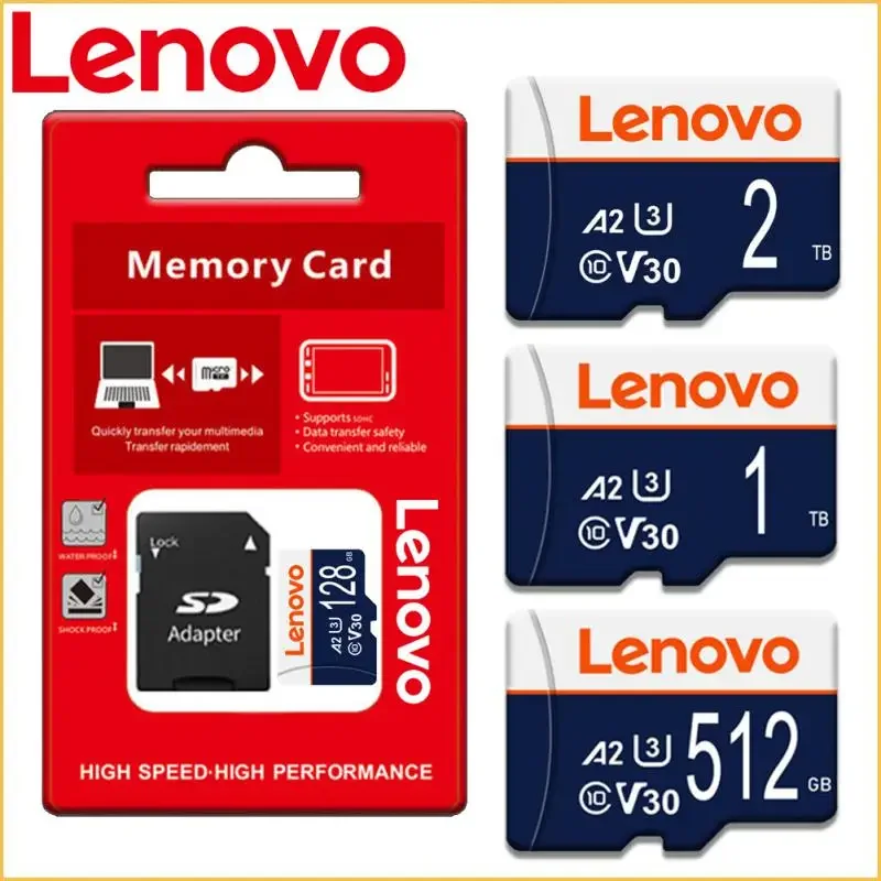 Lenovo Class 10 Memory Card 2TB 1TB Micro Tarjeta SD Card 128GB 256GB SD Memory Card 512GB SD Card For Steam Deck Cam Phone