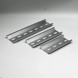 6PCS Universal Type 35mm Aluminum Slotted DIN Rail for C45 DZ47 Terminal Blocks Contactor Din Rail Terminal Blocks With sheath