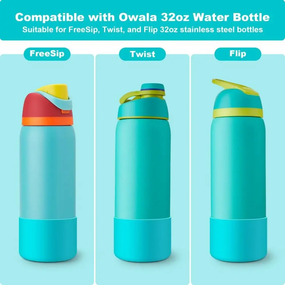 Funda protectora de silicona para botella de agua, cubierta inferior de botella, Protector inferior para Owala FreeSip, 40oz