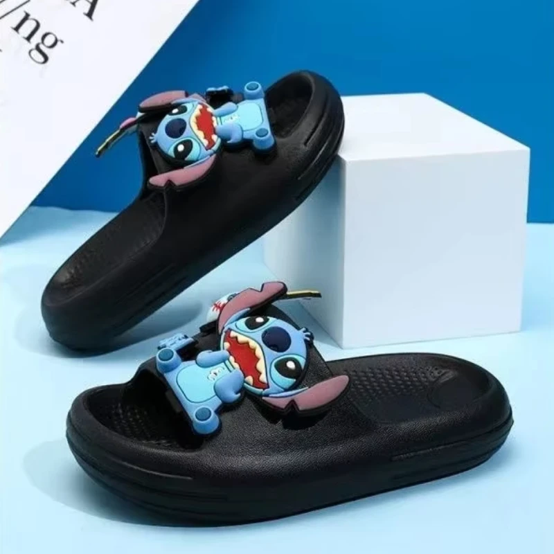 Disney Stitch animation peripheral cartoon cute children\'s slippers indoor home baby comfortable soft-soled anti-slip slippers