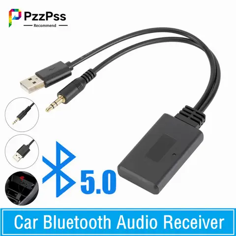 범용 자동차 무선 블루투스 호환 수신기 USB 3.5Mm Aux 미디어 블루투스 5.0 음악 플레이어 BMW 용 오디오 케이블 어댑터