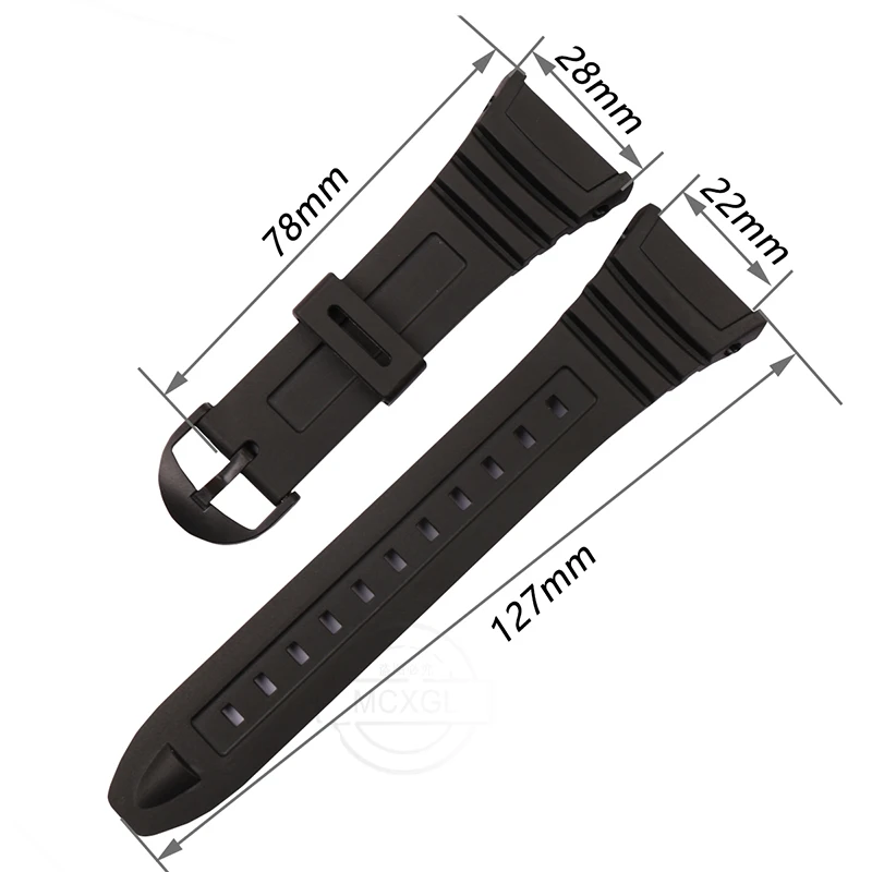 Resin Strap Suitable for Casio W96H W-96H Watch Band Sport Waterproof Pin Buckle Watch Accessories Replacement Wristband