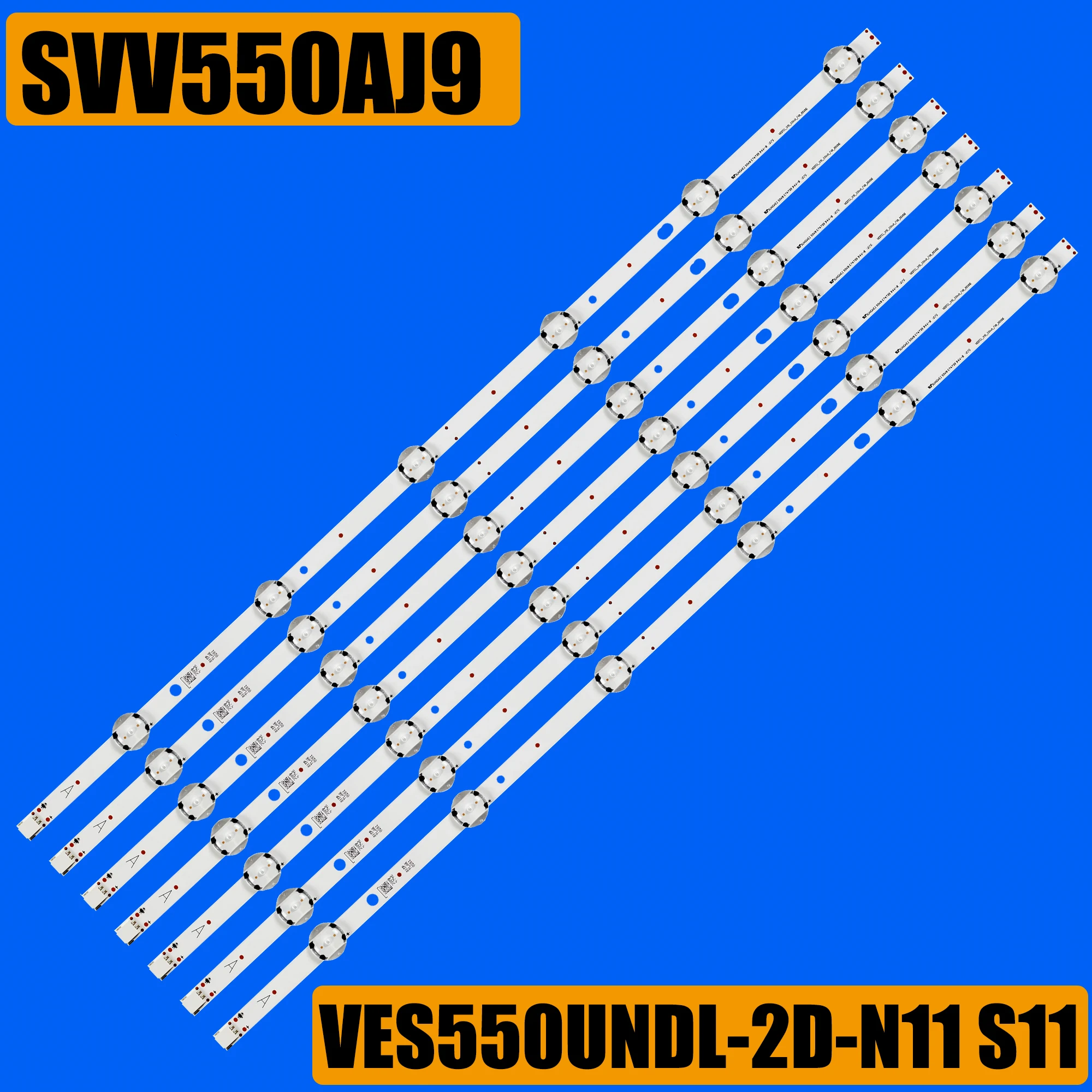 1/5/10 Kits LED Backlight For SVV550AJ9 Hitachi 55HB16T72UA 55HB6T62U 55HB6T72U Toshiba 55L3763DG LT-55C760 Polaroid P55FS0756A