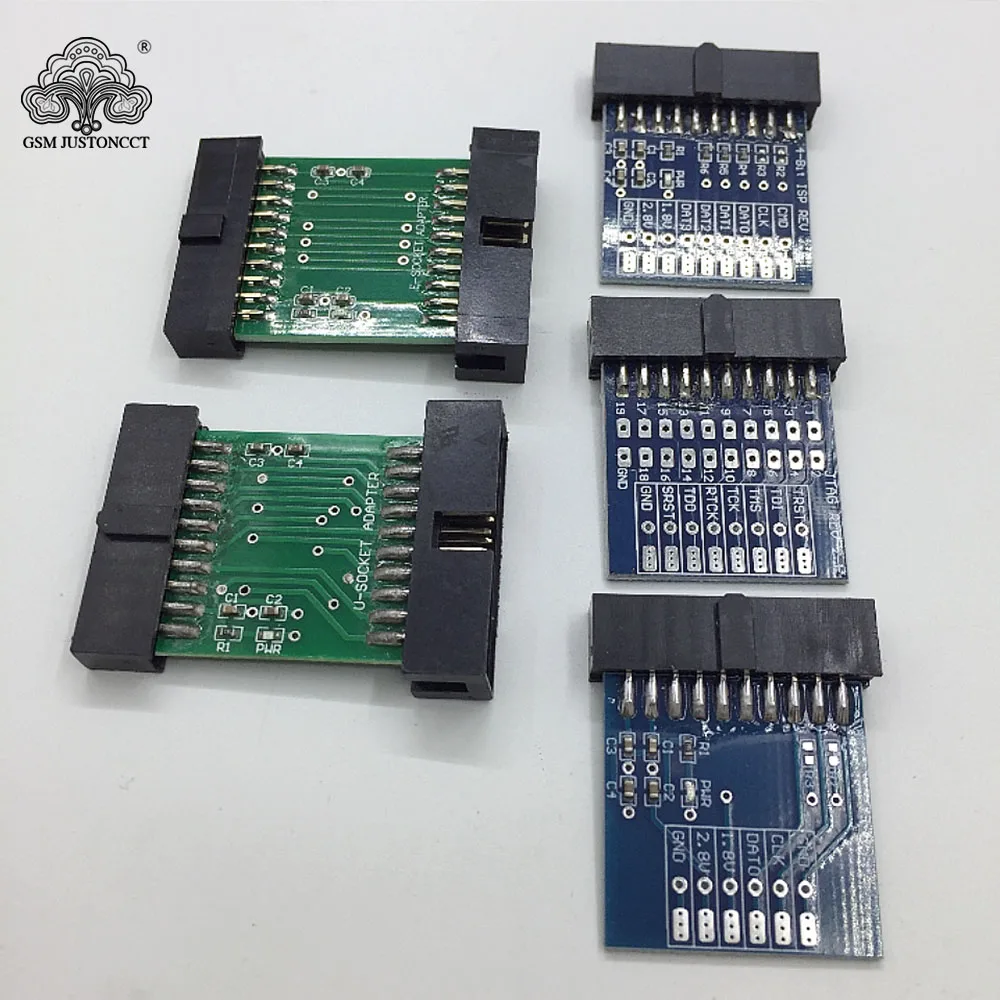 New 5 pcs in 1 Adapter Set Tool ( JTAG, ISP 1BIT, ISP 4BIT, U-SOCKET, E-SOCKET ) For Easy Jtag Plus Box / EasyJtag