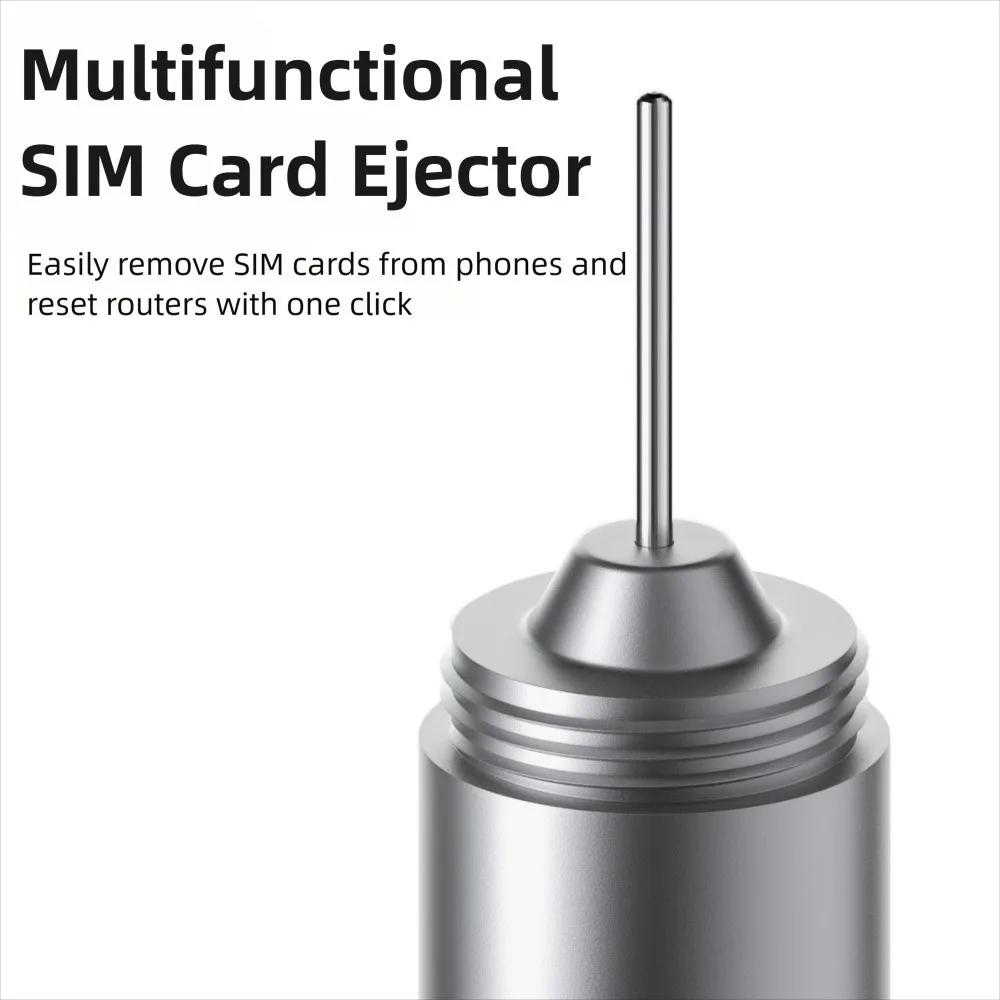 High Quality 2 in 1 SIM Card Tray Removal Tool Mini Portable Keychain Eject Pins Aluminum Alloy EDC Reset Needle Mobile Phone - view 4