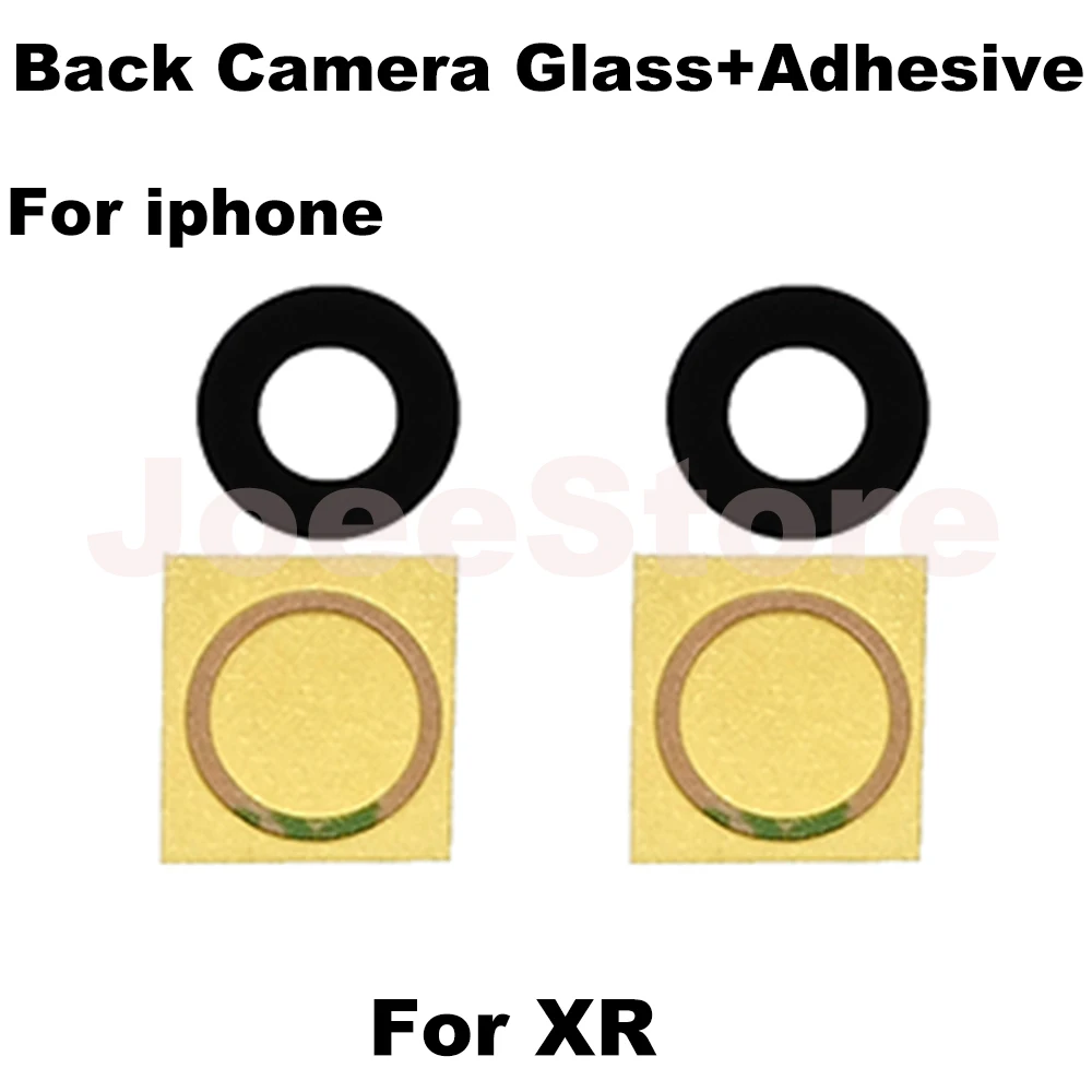 2set Back Rear Camera Glass Lens For iphone 14 13 12 11 Pro Max X XS XR 6 6S 7 8 Plus Big Camera Glass with 3M Sticker Adhesive