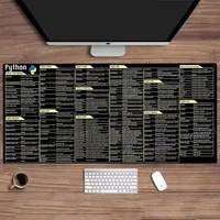 Hoja de trucos de programación en Python, teclas de acceso directo de Pycharm, alfombrilla para ratón, alfombrilla para teclado, alfombrilla para ratón, alfombrilla de escritorio para juegos, protector de goma para oficina