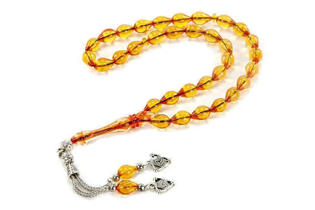 IQRAH Drops Amber Looking 33 Pilgrimage Umrah Gift Rosary Yellow