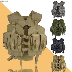 Tactical Vest Outdoor Men Airsoft Paintball Body Armor with Water Bag Camouflage Combat Vest