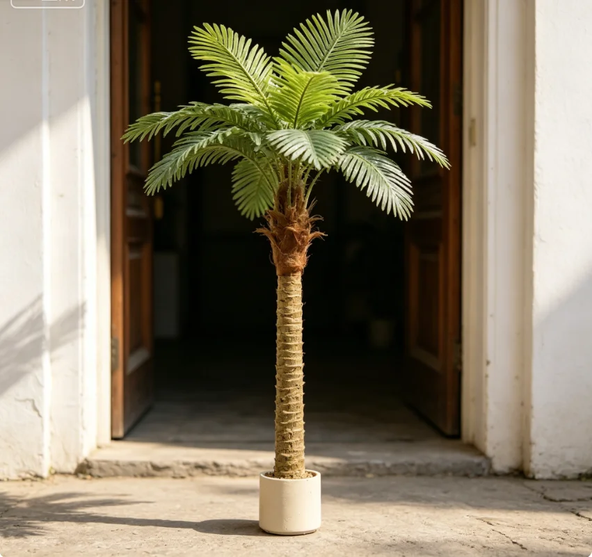 

1.2m Meter Artificial Coconut Palm Tree Potted Green Plant For Hotel Mall Office Landscape Decor