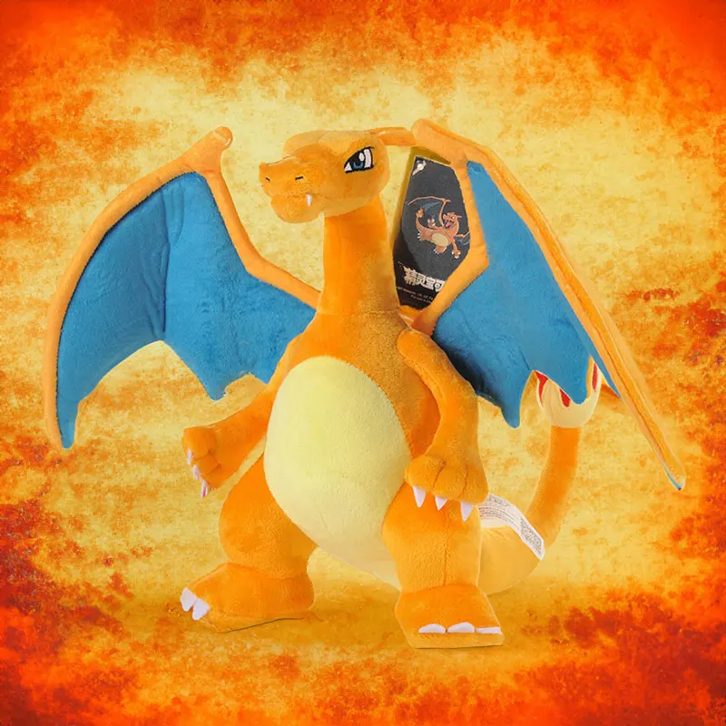 

28cm Pokemon Kawaii Charizard Stuffed Toys Cartoon&Cute Firedragon Peluche Plush Dolls Throw Pillow Birthday Gift For Kids