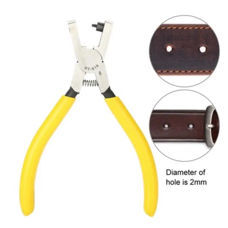 Universal 2.0mm Hand Strap Watch Band Belt Punching Tool Leather Puncher Hole Pliers - Precision Hole Punch for Watchbands