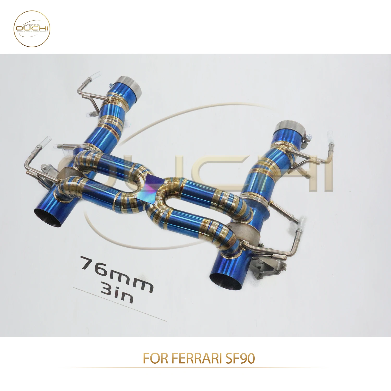 

OUCHI Ti Exhaust System for Ferrari SF90 With Active Valve Control OEM Fitment Saving Sport & Quiet Mode
