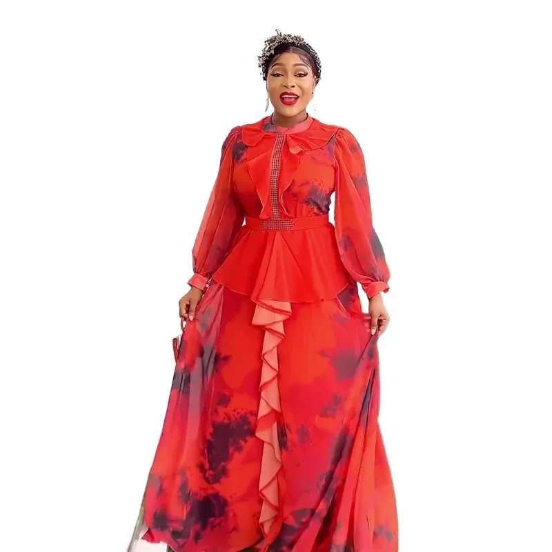 

Plus Size African Party Dresses for Women 2025 New Fashion Dashiki Ankara Print Wedding Gowns Elegant Muslim Maxi Dress Outfits