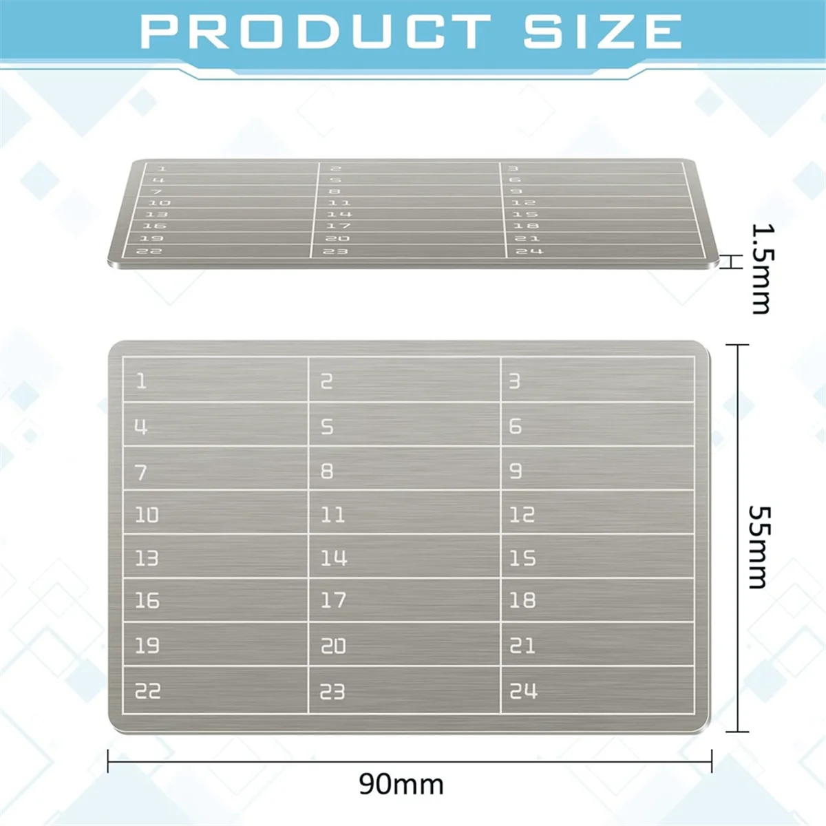 A83Z 6pcs Plates Stainless Steel Wallet Crypto Cryptocurrency Storage Crypto Wallet for Bitcoin Hardware Cold Backup view 5