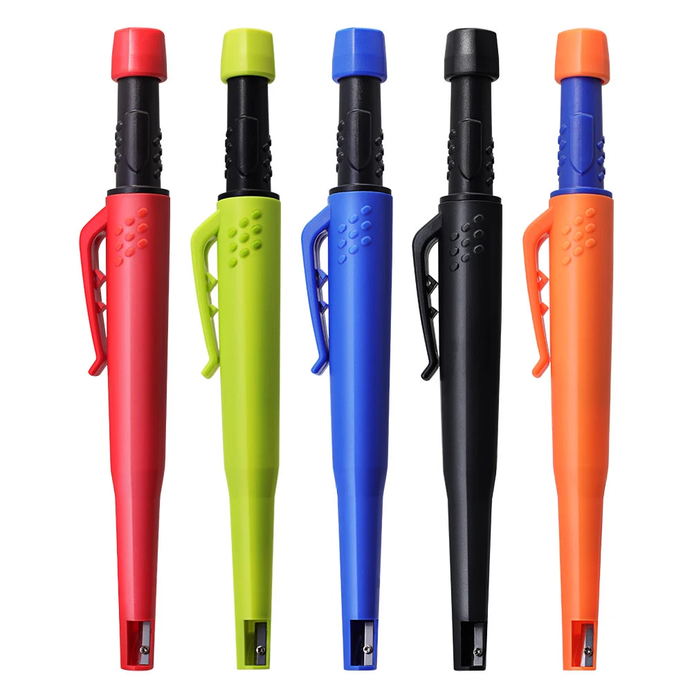 5Pcs Solid Carpenter Pencils, Refill Deep Hole Marking And Drawing With 2.8mm Reliable And Durable Lead For Carpenters Engineer image 2