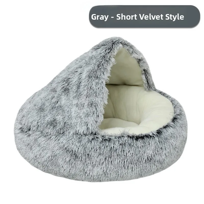 

Winter Bed Universal Bedtime Nest Closed Sle Pet Sp elter Warmth for Kittens Se And Comfort Pet Supplies