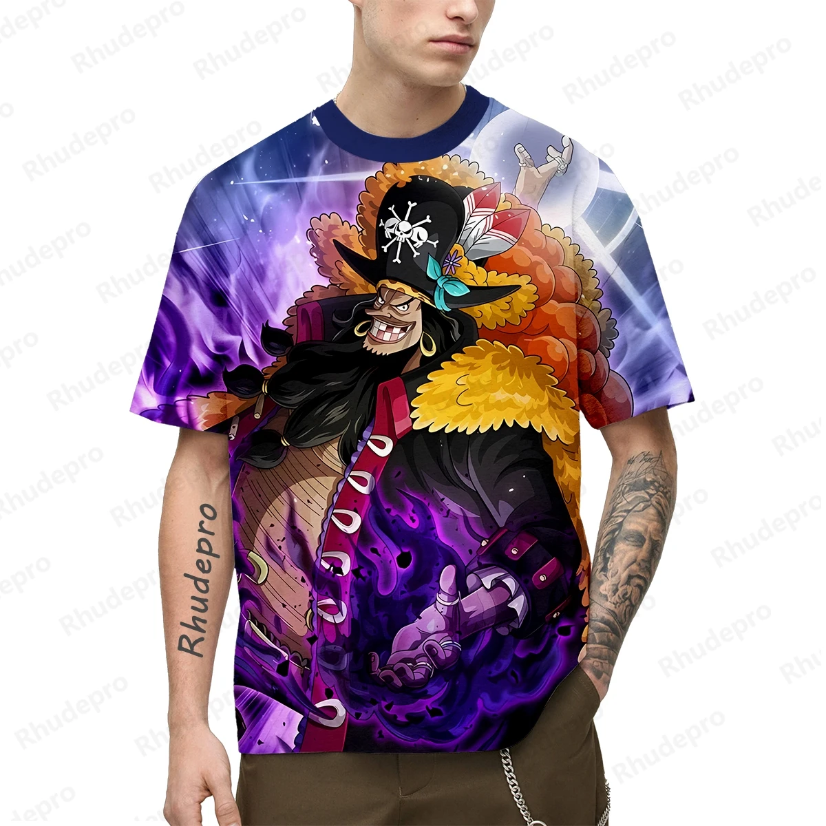 

2025-26 Summer Hot-selling Japanese Animation ONE PIECE Luffy T-shirt Adult Children Retro Washed Harajuku Short-sleeved Top