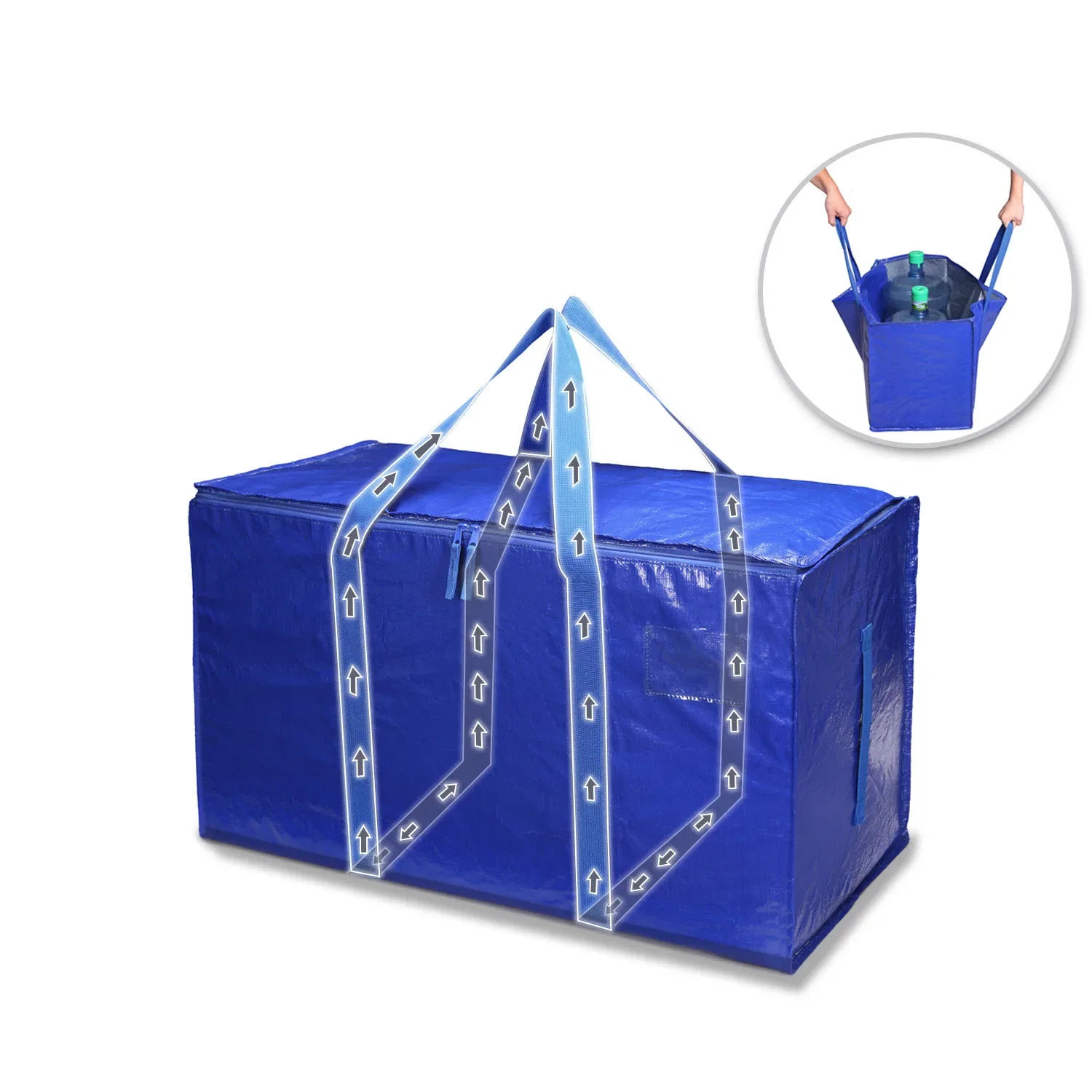 حقيبة تخزين كبيرة جدًا شديدة التحمل، حقائب متحركة ذات سعة كبيرة، حقائب تخزين مقاومة للماء، سحابات، مقابض حمل، حقائب سفر #5