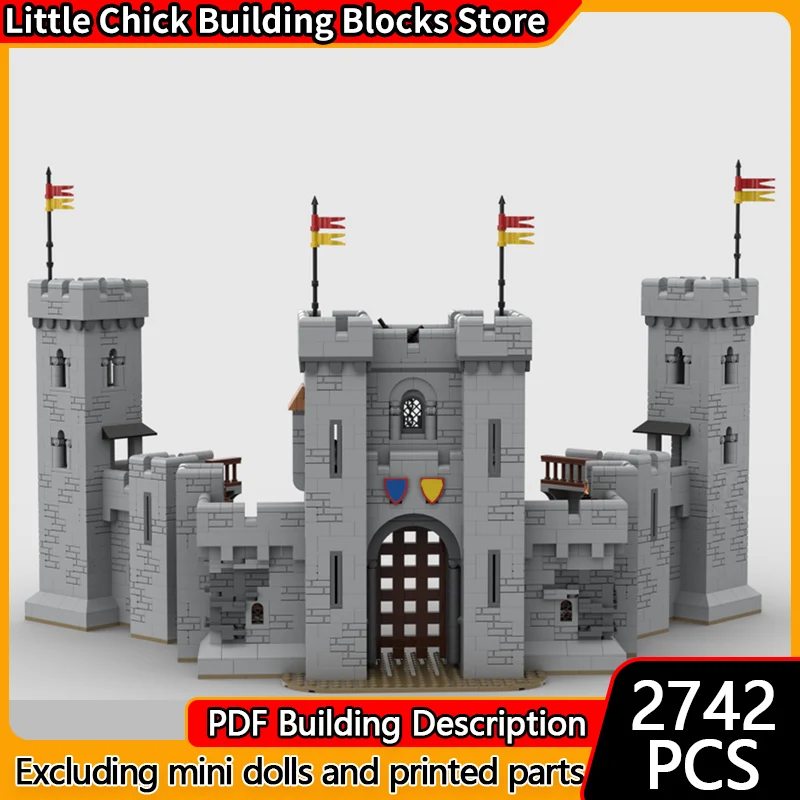 

Medieval Castle Model MOC Building Bricks Royal Kings Castle Modular Technology Children Holiday Gifts Assemble Toys Suit