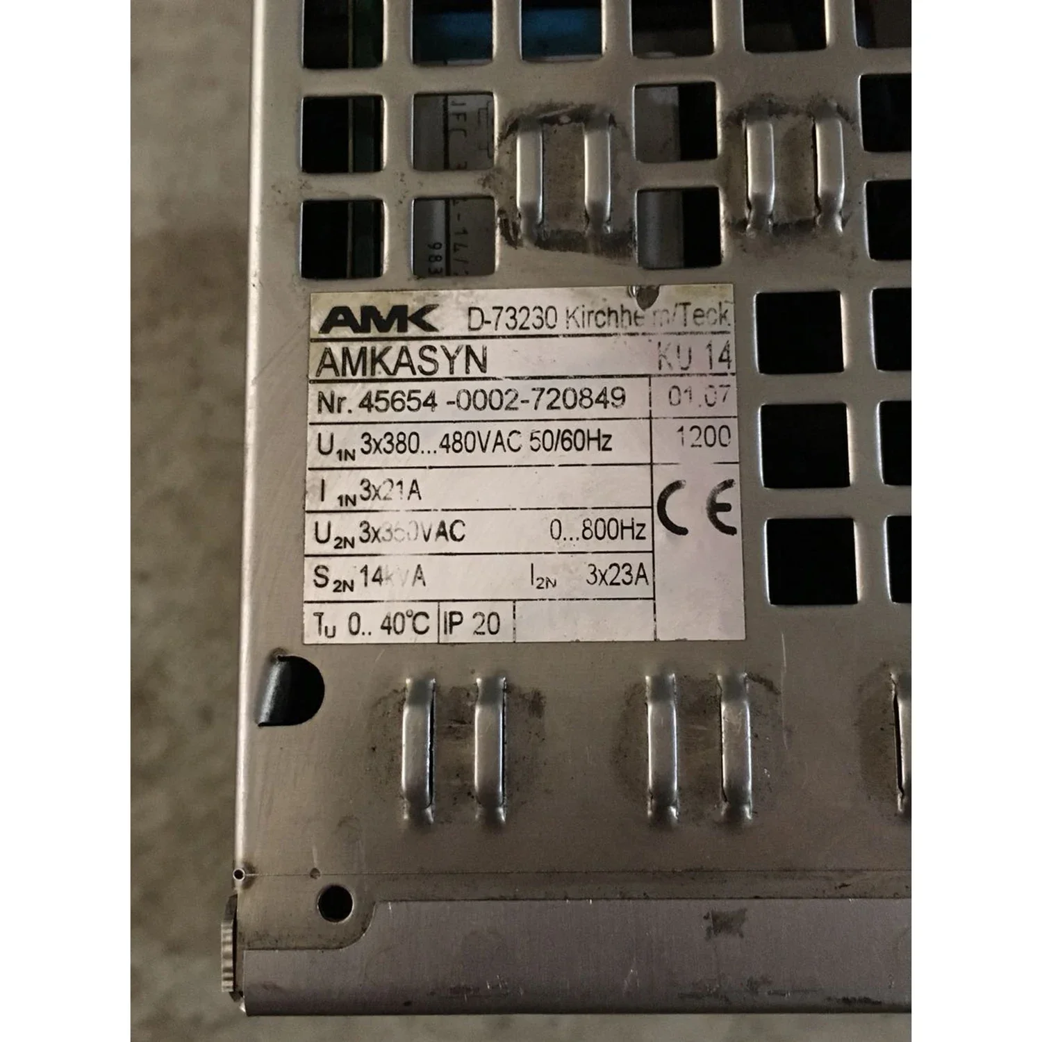 AMK AMKASYN KU14 KU10 KU-R01 KU-IWI D-73230 Сервопривод