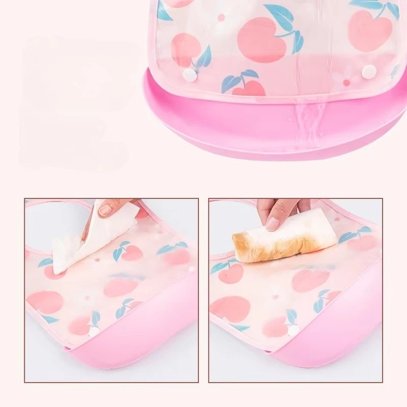 

EVA Waterproof 3D Baby Bib - Detachable Design with Drool & Food Catcher