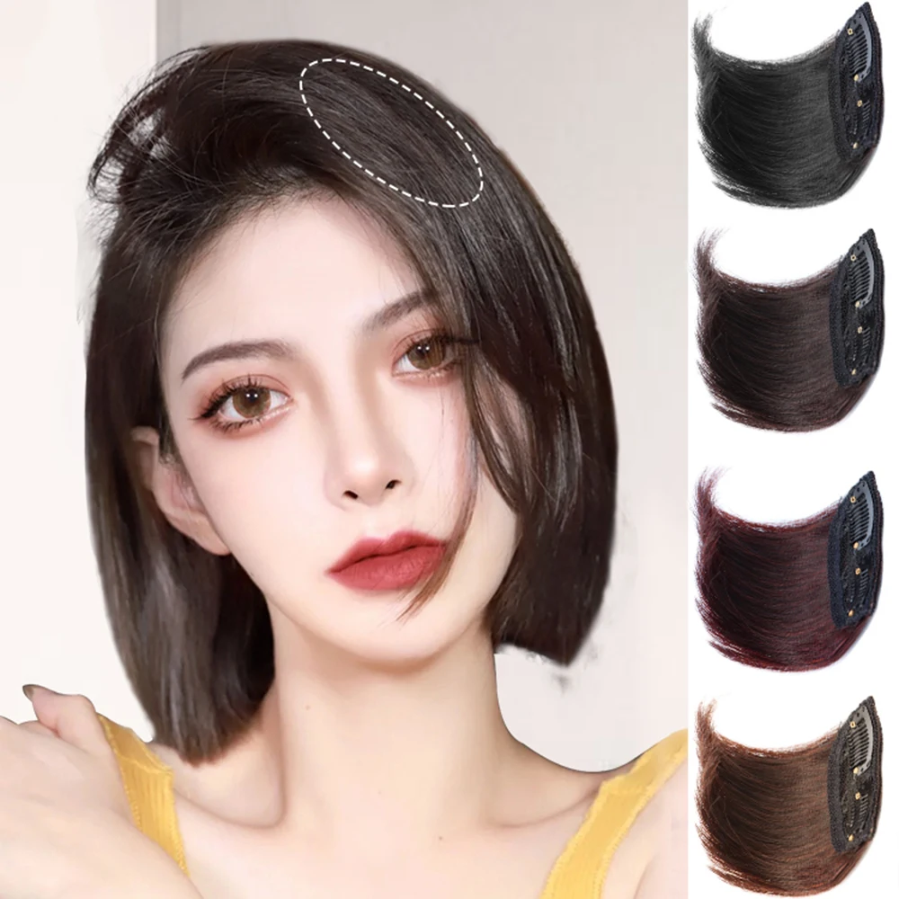 Synthetic Hair Pad Clip in Extension for Women Natural Wig Female Short Straight Invisible Hairpins Adding Extra Volume Piece