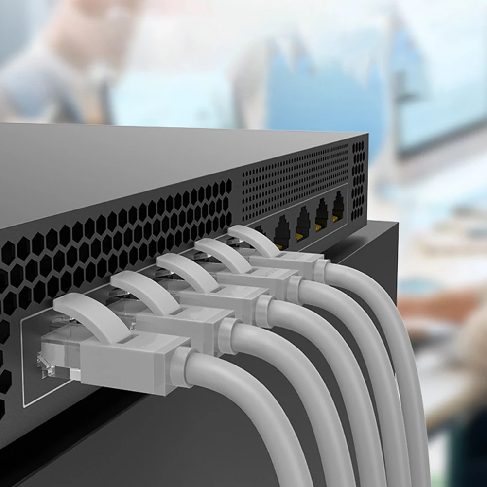 

100Pcs Ethernet Cable Crimp Connector Plug Cat6a Network Cable Connector High Durability Reinforced Clip Bend Resistant