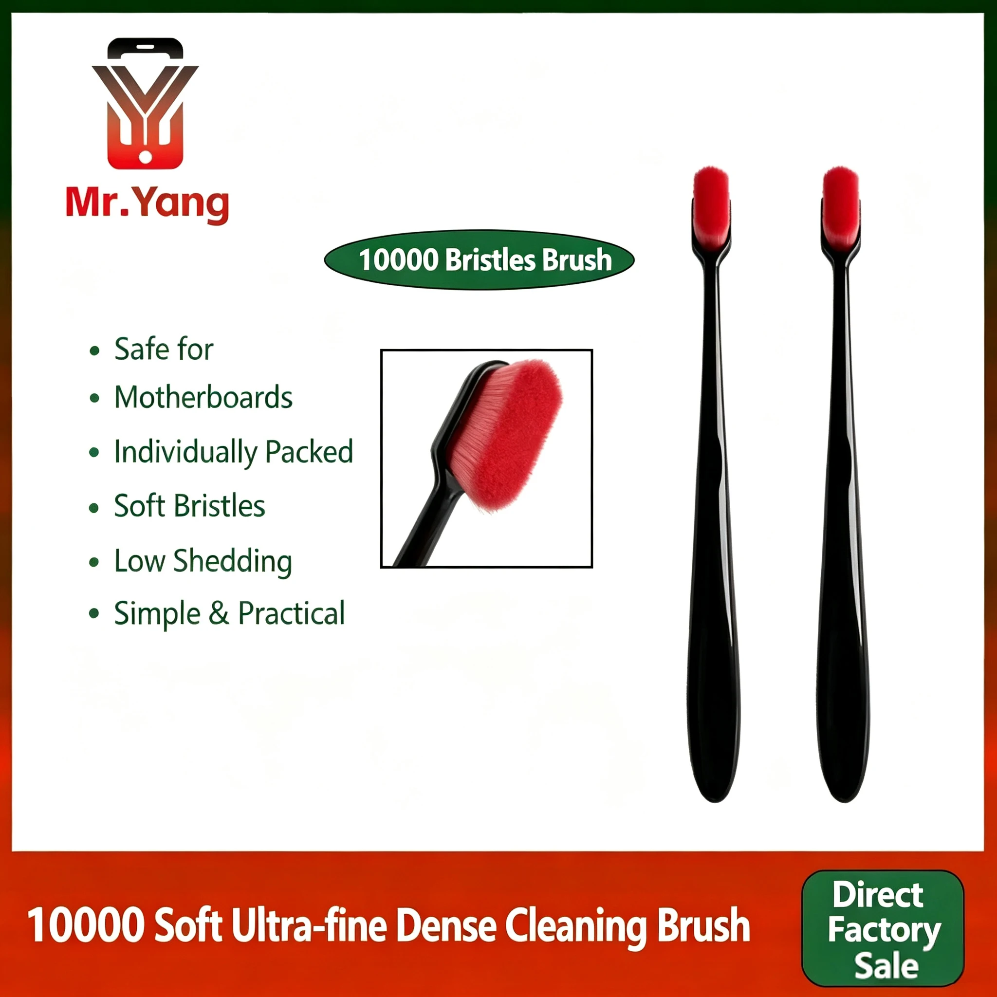 YCS Mr Yang Soft Bristles Cleaning Brush for Motherboard Repair Anti Static Safe for CPU Chip IC Circuit Board Electronics Tools image 2