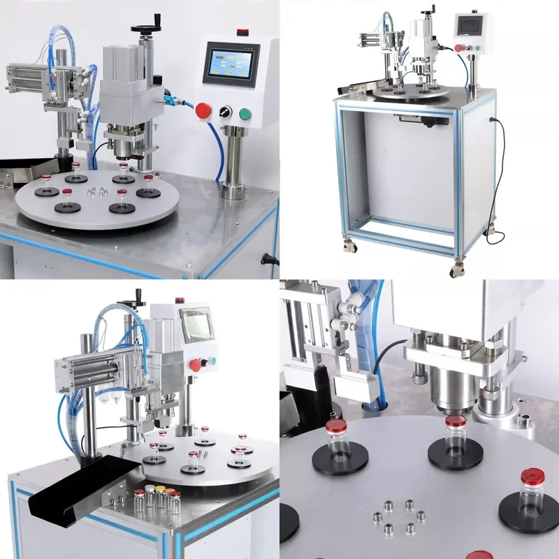 for WTONG Pneumatic Xilin Bottle Capping Machine Ampere Bottle Automatic Indexing Disc Capping Oral Liquid Medicine Glass