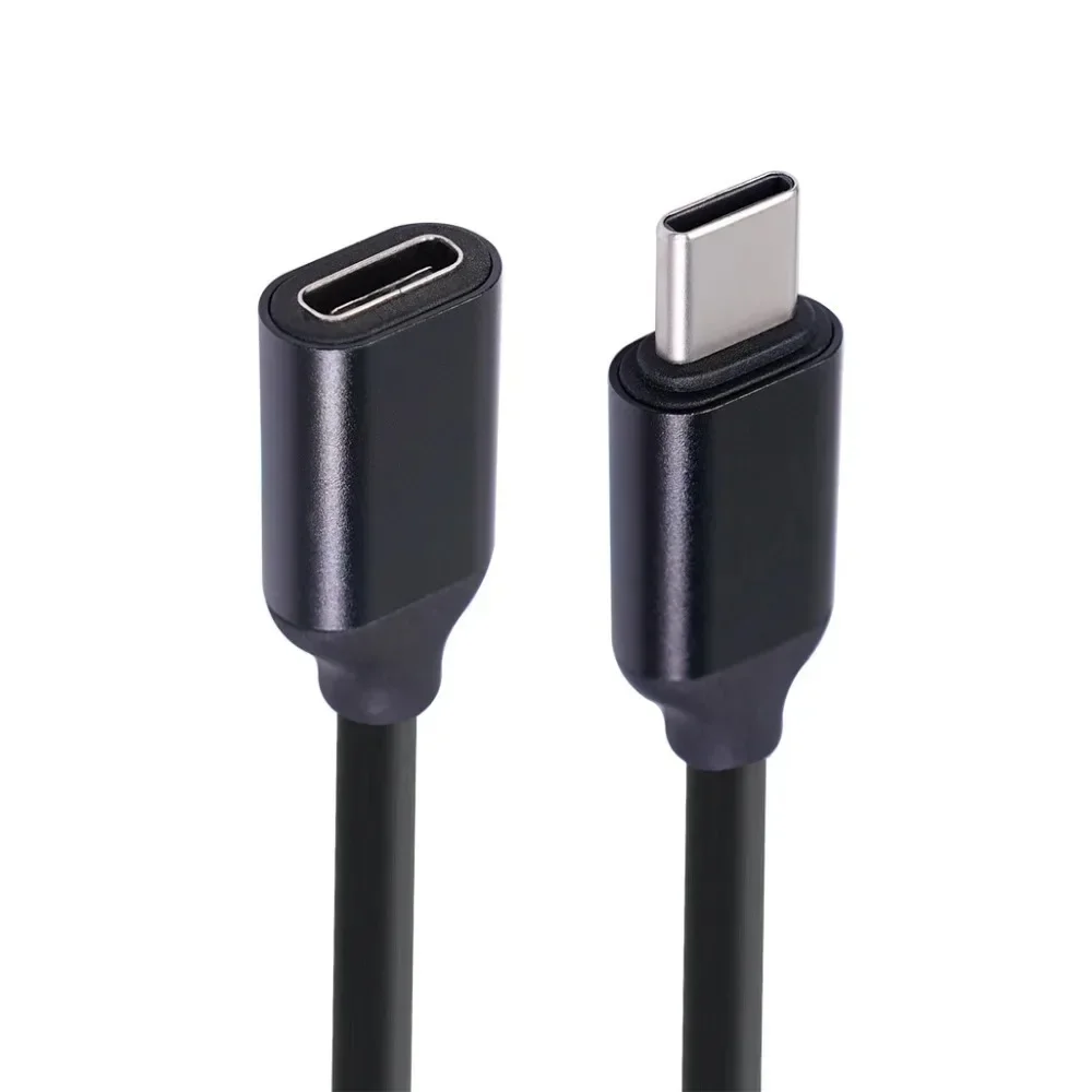 60W 20V 3A Usb C Type-c Extension Cord Type-c Male to Female Extension Cable Gold-plated Extensor Charger Wire Connector