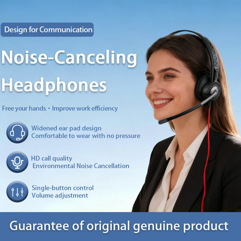 

BS29 Noise-cancelling headphones,Noise Reduction with control,Call center headphone,Suitable for PC/Phone/Laptop/Home Office