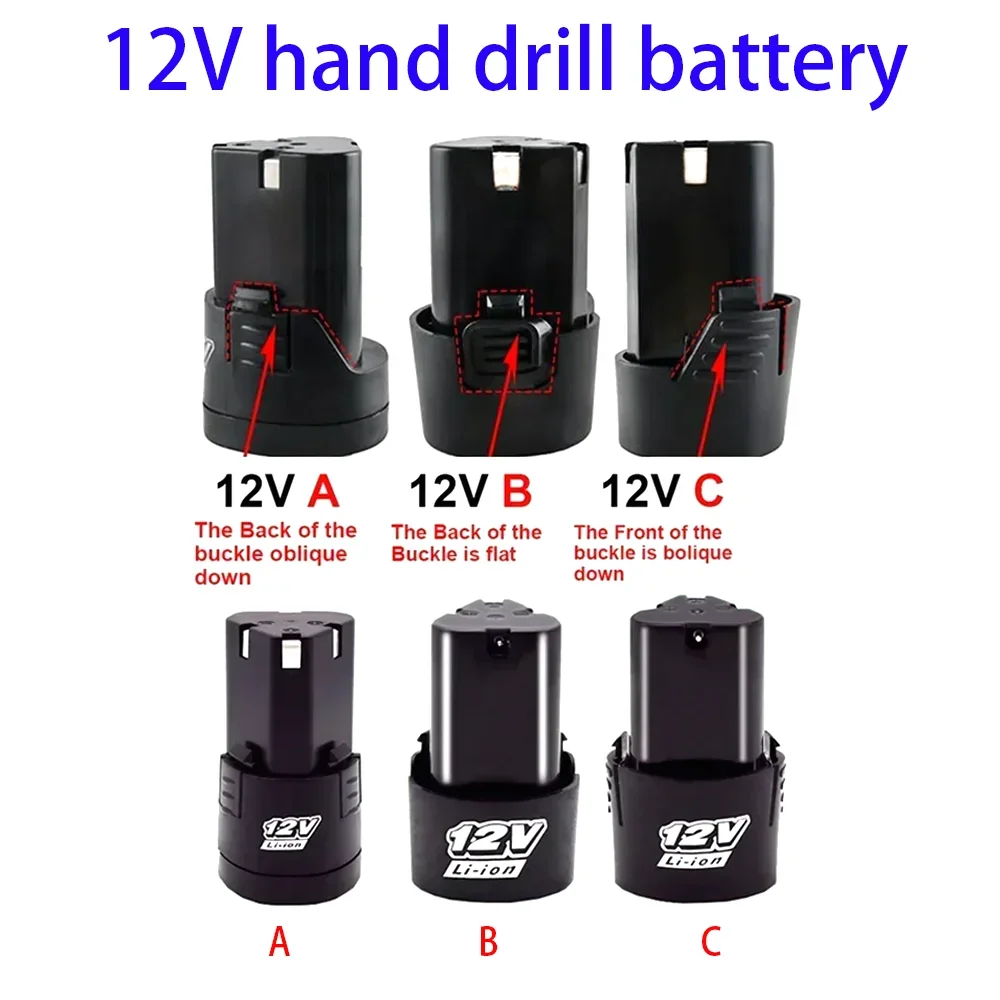 

6200mAh 12V Lithium Battery 18650 Li-ion Battery Power Tools accessories For Cordless Screwdriver Electric Drill